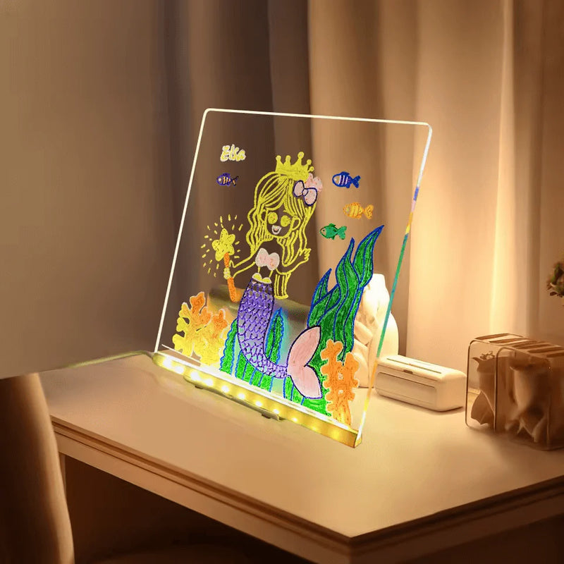 Quadro de Desenhos LED + 7 Canetinhas