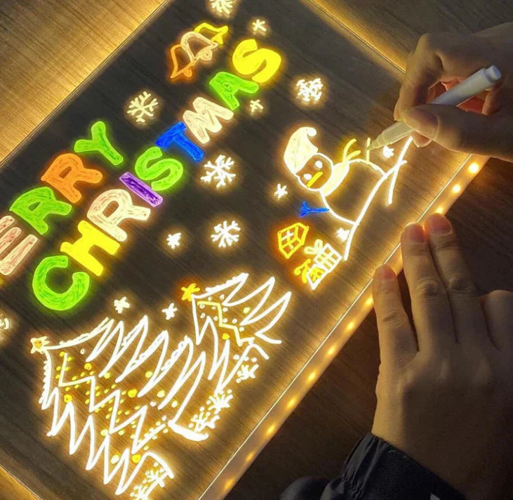 Quadro de Desenhos LED + 7 Canetinhas