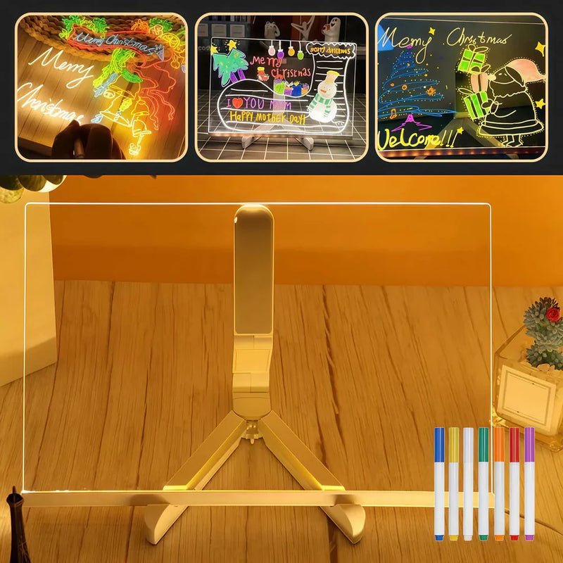 Quadro de Desenhos LED + 7 Canetinhas